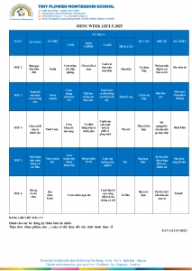THỰC ĐƠN TUẦN 2.7 - 2025