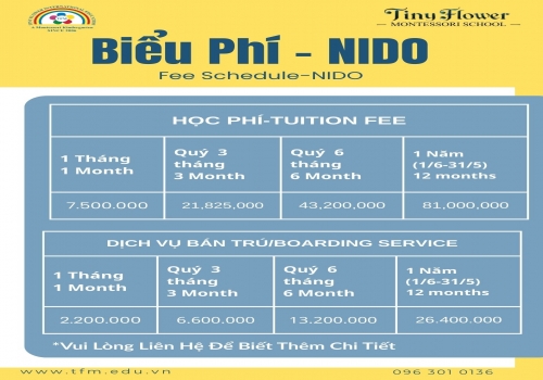 Tuition Fees for Infants 6–12 Months ( NIDO )
