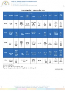 THỰC ĐƠN TUẦN 1.2 - 2026