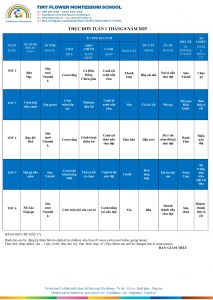 THỰC ĐƠN TUẦN 1.8 - 2025