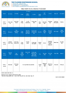 THỰC ĐƠN TUẦN 4.9 - 2025