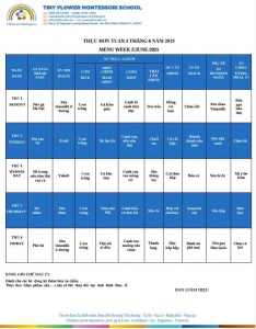 THỰC ĐƠN TUẦN 2.6 - 2025