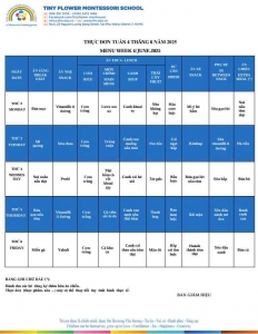 THỰC ĐƠN TUẦN 4.6 - 2025